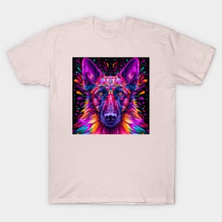 Cool Belgian Shepherd Colorful Artwork T-Shirt